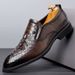New Fashion Men's British Black Business Casual Loafer Shoes Daily Driving Office Leather Shoes One Foot Pedal Lazy Brown Banquet Dress Wedding Men's_vogvips.com