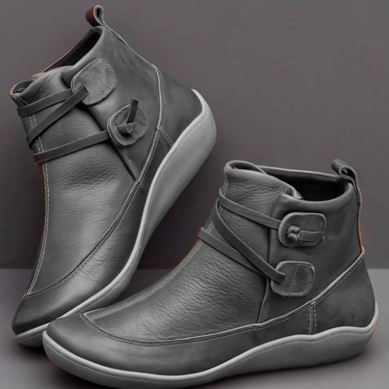 Women's Low Top Martin Boots Casual Lace-Up Ankle Winter Boots European And American Style_vogvips.com