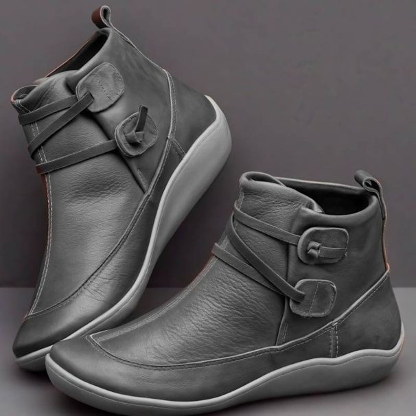 Women's Low Top Martin Boots Casual Lace-Up Ankle Winter Boots European And American Style_vogvips.com