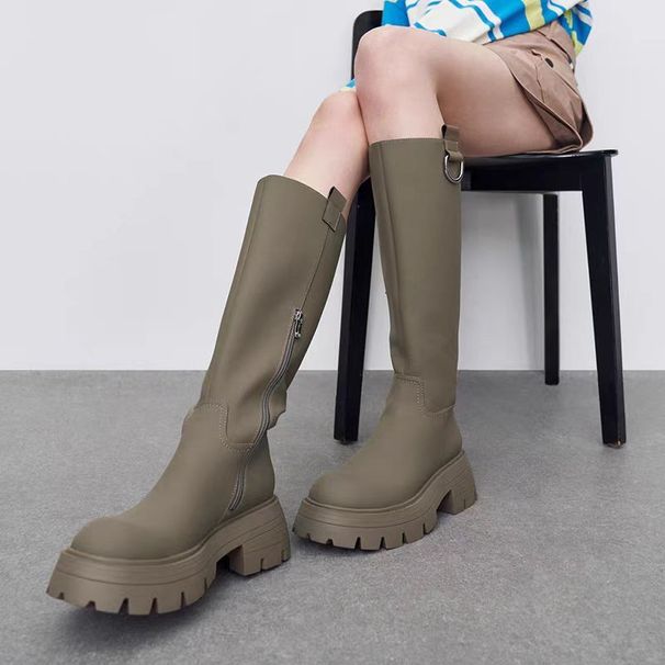 Korean-tyle Limming Thick-oled Knight Over-the-knee Long Boot, 2025 Winter New Model, High Boot For Petite Hot_vogvips.com