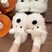 Cute And Fluffy Puppy Style For Women, Winter Indoor Home Thick Sole Non-Slip Furry Plush Warm Cotton Slippers_vogvips.com