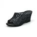 Summer New Hollow High Heel Jelly Slippers For Women, Non-Slip Plastic Wedge Sandals, Fashionable Outdoor Thick Sole_vogvips.com