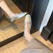 Cowhide Version~ Genuine Leather Wrinkled Flat Retro Granny Soft Sole Silver Mary Jane Women's Single Ballet Shoes_vogvips.com