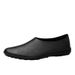 Summer Loafers Soft Sole Breathable Solid Color Slip-On Flat Korean Style Student Personality Casual Shoes For Men_vogvips.com