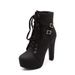 Foreign Trade Hot-Selling European And American Style Cross-Strap Martin Short High Heel Shoes Waterproof Platform Belt_vogvips.com