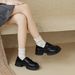 Platform-soled Small Leather Shoes Women's College Style New Autumn Lace-up Loafers Women's Soft Soles_vogvips.com
