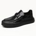 2025 Top Layer Cowhide Doudou Hand-Scraped Pattern Men's Fashion New Versatile Trendy Slip-On Leather Shoes_vogvips.com