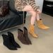 Women's & Men's Light Luxury Pointed Toe Ankle Boots - Soft Suede Upper, Low Heel, Fashionable Slip-On Boots For Fall 2024, Neutral Style_vogvips.com