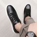 Casual Men's Leather Shoes New Comfortable And Trendy Styles Outdoor Fashion Party Daily Leisure Youth Black Board Shoes_vogvips.com