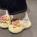 Women's Flat Sandals Summer Cute Comfy Versatile Milk Color Slides For Ladies Indoor Outdoor Wear Youthful Sweet Style_vogvips.com