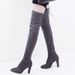 2024 New Autumn And Winter Large Size Over-the-Knee High Heel Pointed Toe Sanded Zipper Women's Boots_vogvips.com