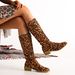 Women's Autumn New Style Plus Size Suede Slouch Boots With Pleated Chunky Heel And Pointed Toe, Over The Knee Boots_vogvips.com
