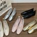 French Ladies Commuting Set Feet Solid Color Soft Sole Single Shoe Women's Spring And Autumn 2025 New Summer Outfit_vogvips.com