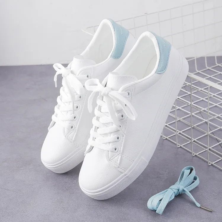 new For Women Fashionable Classic And Versatile Street Style Student Shallow Mouth Sports Flat Shoes White_vogvips.com