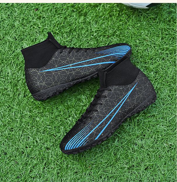 Soccer Shoes Football Shoes High Top Youth Primary And Secondary School Students Training Shoes AG Long Nail Broken Nail Rubber Nail Football Shoes_vogvips.com