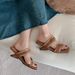 2025 New French Retro Square Toe Chunky Heel Sandals Petite Women, Fashionable One-Strap High Heels For Outdoor Wear_vogvips.com