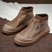 High-top Men's Shoes For Autumn, Slip-on Waterproof Non-slip Sports Sneakers With Thick Soles And Internal Height_vogvips.com