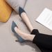 Women's Shoes Pointed Toe High Heels Professional Office Pumps With Stiletto Heel Soft Suede Upper Comfortable Work Shoes For All Seasons_vogvips.com