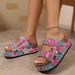 Women's Summer Spot Cork Sandals Thick Soled Slippers with Rhinestone Buckle plus Size New Style_vogvips.com