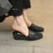 Women's Fashionable Wedge Heel Mules Slip-On Open Back Sandals High Heeled Square Toe Slippers New Spring 2026 Style_vogvips.com