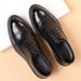 Euro Step 8cm Brogue Leather Breathable Youth Height Increasing 6cm Spring Wedding Groom Men's Shoes_vogvips.com