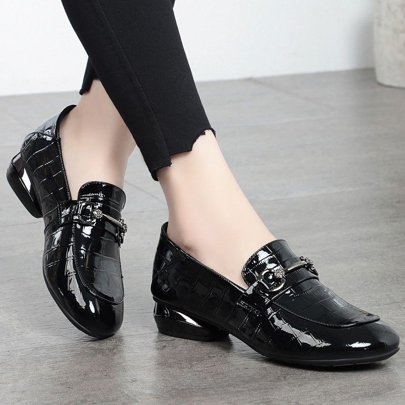 Hot-Selling British Style Square Heel Leather Thick-Soled Platform Mary Jane Single Shoes Autumn Winter Versatile_vogvips.com