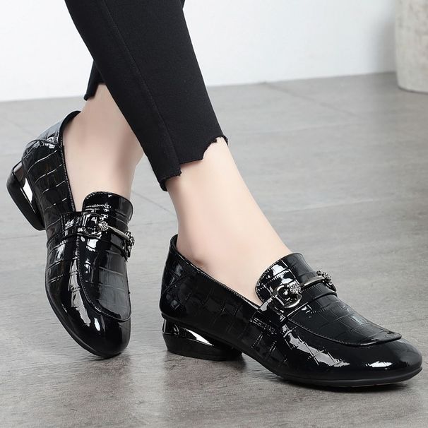 Hot-Selling British Style Square Heel Leather Thick-Soled Platform Mary Jane Single Shoes Autumn Winter Versatile_vogvips.com