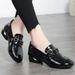 Hot-Selling British Style Square Heel Leather Thick-Soled Platform Mary Jane Single Shoes Autumn Winter Versatile_vogvips.com