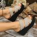 New Plus-size Summer Cloth Muffin Platform Sandals_vogvips.com