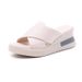 Bread Cool 2025 Summer New Thick Bottom Slippers One Line Women's Pine Cake Slope Fashion High Heel Sandals_vogvips.com
