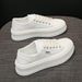 Spring New Style Fashionable Comfortable Wear-resistant Elegant And Sexy Women's Versatile Lace-up Biscuit Shoes_vogvips.com