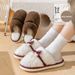 Cotton Slippers Women's Autumn And Winter 2025 New Indoor Home Non-slip Soft Bottom Plush Warm Confinement Cotton Drag Winter_vogvips.com
