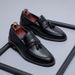 Business Leather For Men With Lazy Feet, Tassel Height Increasing Casual Men's Shoes, One Foot Stepping Le Fu Shoes_vogvips.com