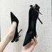 Sexy Pointed Women's Rhinestone Bow Shallow Mouth Autumn New Super High Heels Single Shoes Women_vogvips.com