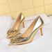 High Heels Women's Shoes Stiletto High Heels Shallow Mouth Pointed Flower Rose Shoes_vogvips.com