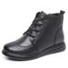 2025 Winter New Boots Top Layer Cowhide Fleece-Lined Women's Cotton Comfortable Warm Middle-Aged And Elderly Mom Shoes_vogvips.com
