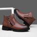 Large Size Martin Boots Men's Casual Medium Tube Head Layer Non-slip And Warm_vogvips.com