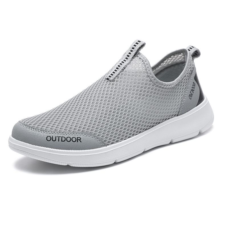 Cross-border Bestseller: 48 Large Size Mesh Slip-on For Men, Breathable Casual Shoes, Lightweight Outdoor Sports Shoes_vogvips.com