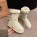 Thick-Soled High Tube Snow For Women 2025 Winter New Bowknot Fairy Style Fleece-Lined Boot Caual Veratile Cotton_vogvips.com