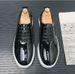 New Men's Shoes With Bowknot, Trendy British Style Slip-On Loafers_vogvips.com