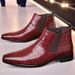 Men's Chelsea Boots Square Head Shoes Men's Shoes Cowboy Boots Vintage Martin Boots Men's_vogvips.com
