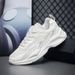 Euro Step Spring Summer Sneakers 2025 Black Sports Leather Mesh Breathable Height Increasing Casual Dad Men's White Shoes_vogvips.com