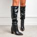 Runway Show Same Style Pointed Toe Chunky Heel Over-the-Knee Long Boots 2021 Winter New Slip-On_vogvips.com