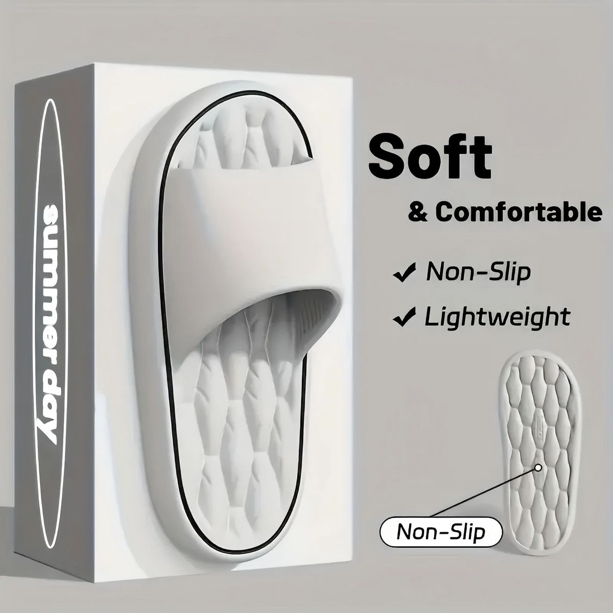 Men's Women's Couple Style Spring And Summer Eva Soft Thick-Soled Honeycomb Massage Pattern Indoor Bathroom Outdoor_vogvips.com