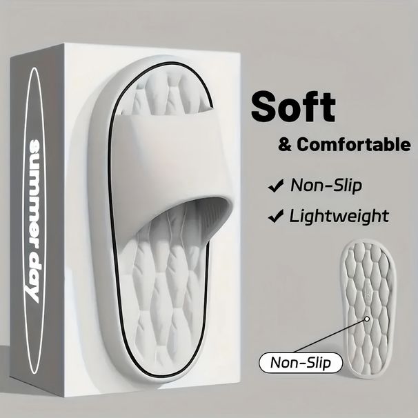 Men's Women's Couple Style Spring And Summer Eva Soft Thick-Soled Honeycomb Massage Pattern Indoor Bathroom Outdoor_vogvips.com
