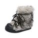 Trendy Furry Chunky For Women 2024 Winter New Fashionable Warm Cold-Resistant Thick-Soled Height-Increasing Snow Boots_vogvips.com