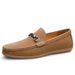Leather Anti-velvet Leather Beanie Shoes Men's Casual Shoes Driver Shoes Large Size_vogvips.com