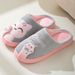 Cozy Plush Cotton Slippers For Men And Women, Non-Slip Indoor House Shoes With Cute Lucky Cat Design, Warm Comfort For Winter Fall Spring_vogvips.com
