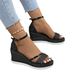 Sandalssummernew Arrival Fish Mouth Flats Wedge Heel One-piece Buckle Fashion Women's Sandals_vogvips.com