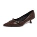 European And American Fashion Single Niche Design Cross Strap High Heels Women's Autumn New Style Elegant Sexy Black_vogvips.com